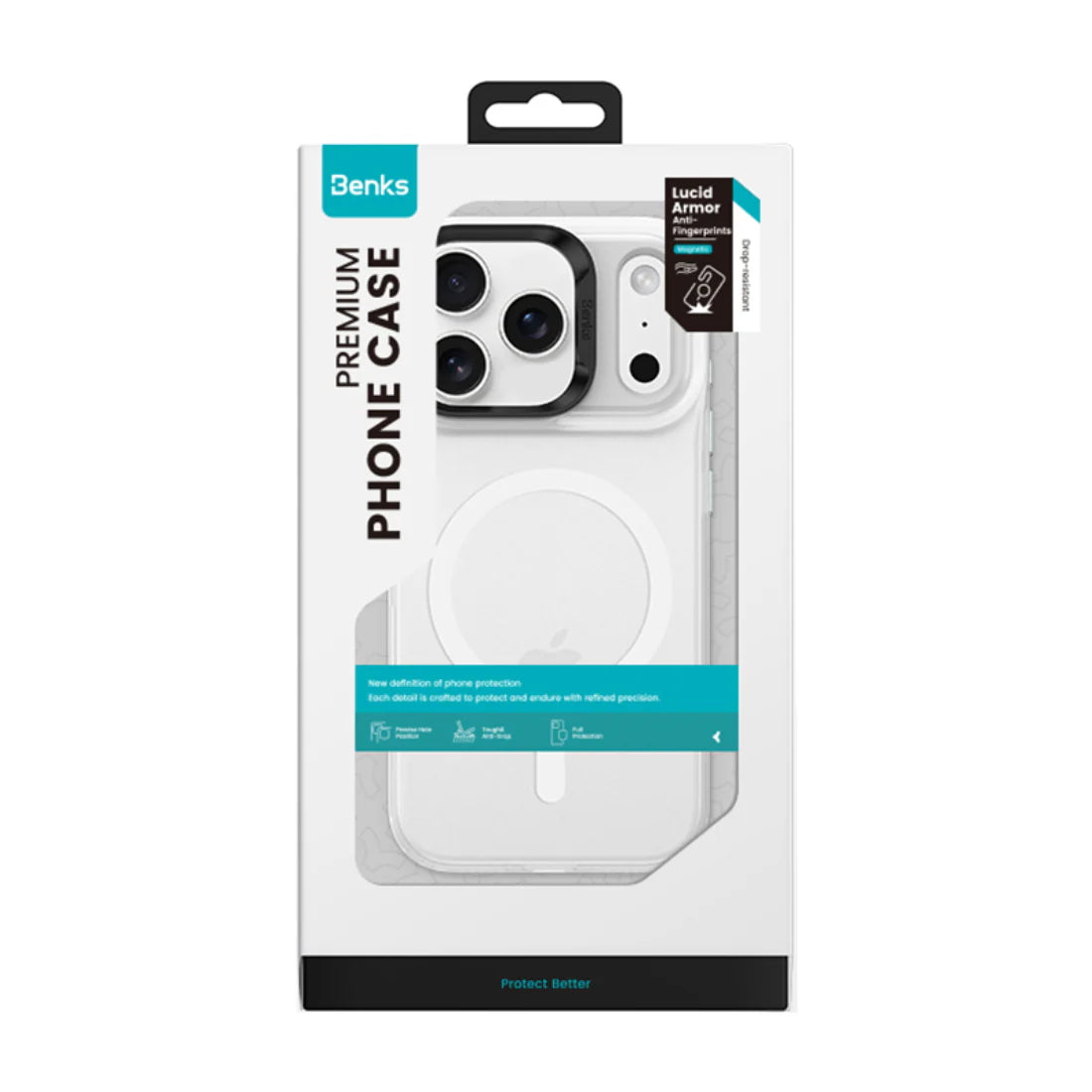 Benks Magnetic Lucid Armor Magnetic Protective Case with Camera Button for IPhone 17 Pro Max Air Protection Airbag Shock